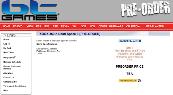 Dead Space 3 дата выхода